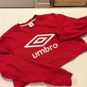 Vintage Umbro Red Cropped Crewneck